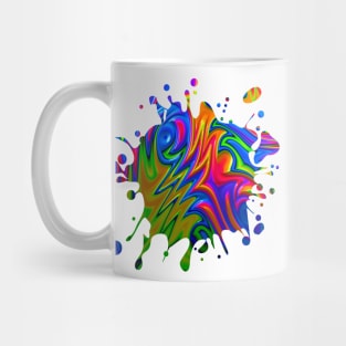 Psychedelic Rainbow Fractal Mug